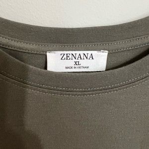 Zenana Olive Green Crew Neck T-Shirt XL. NWOT